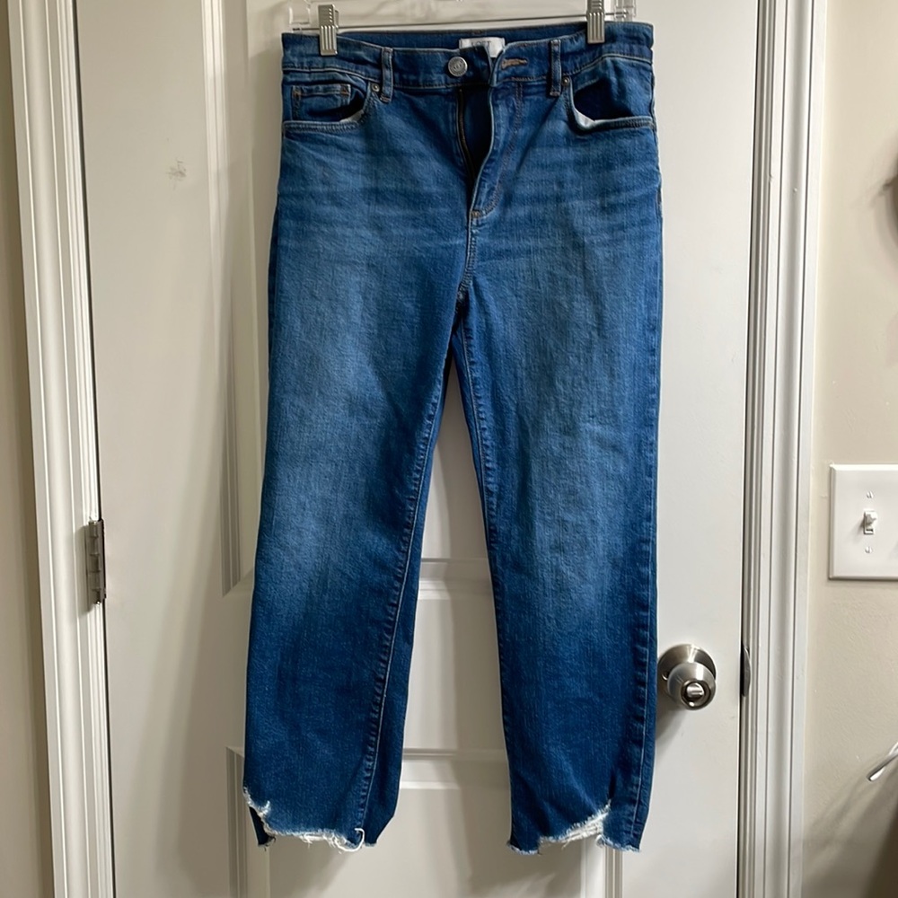 Loft Petite High Rise Straight Jeans